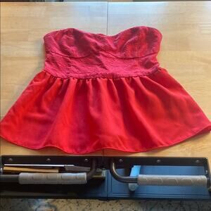 ❤️🩷H&M Divided Red Smocked Top